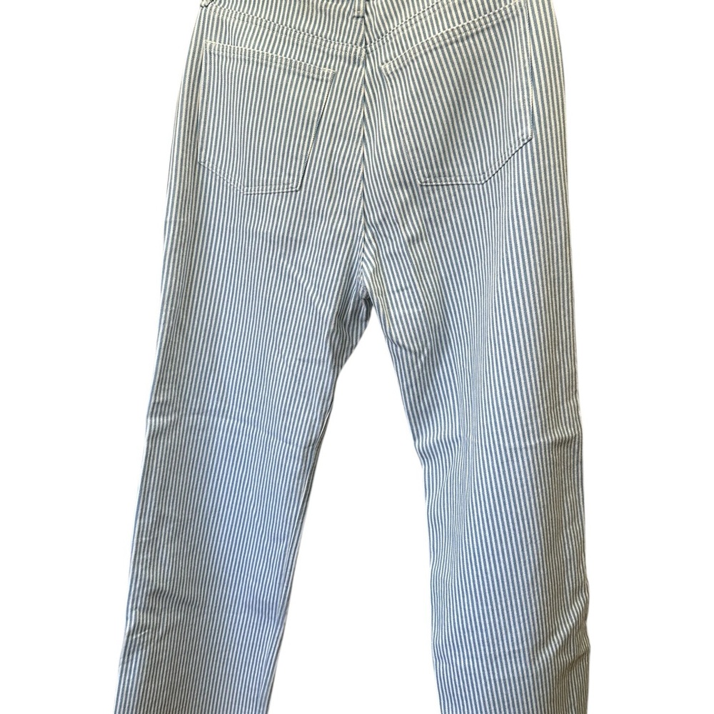 Abercrombie & Fitch Curve Love 90s relaxed fit jean in blue white stripe 31S NWT - Picture 5 of 10